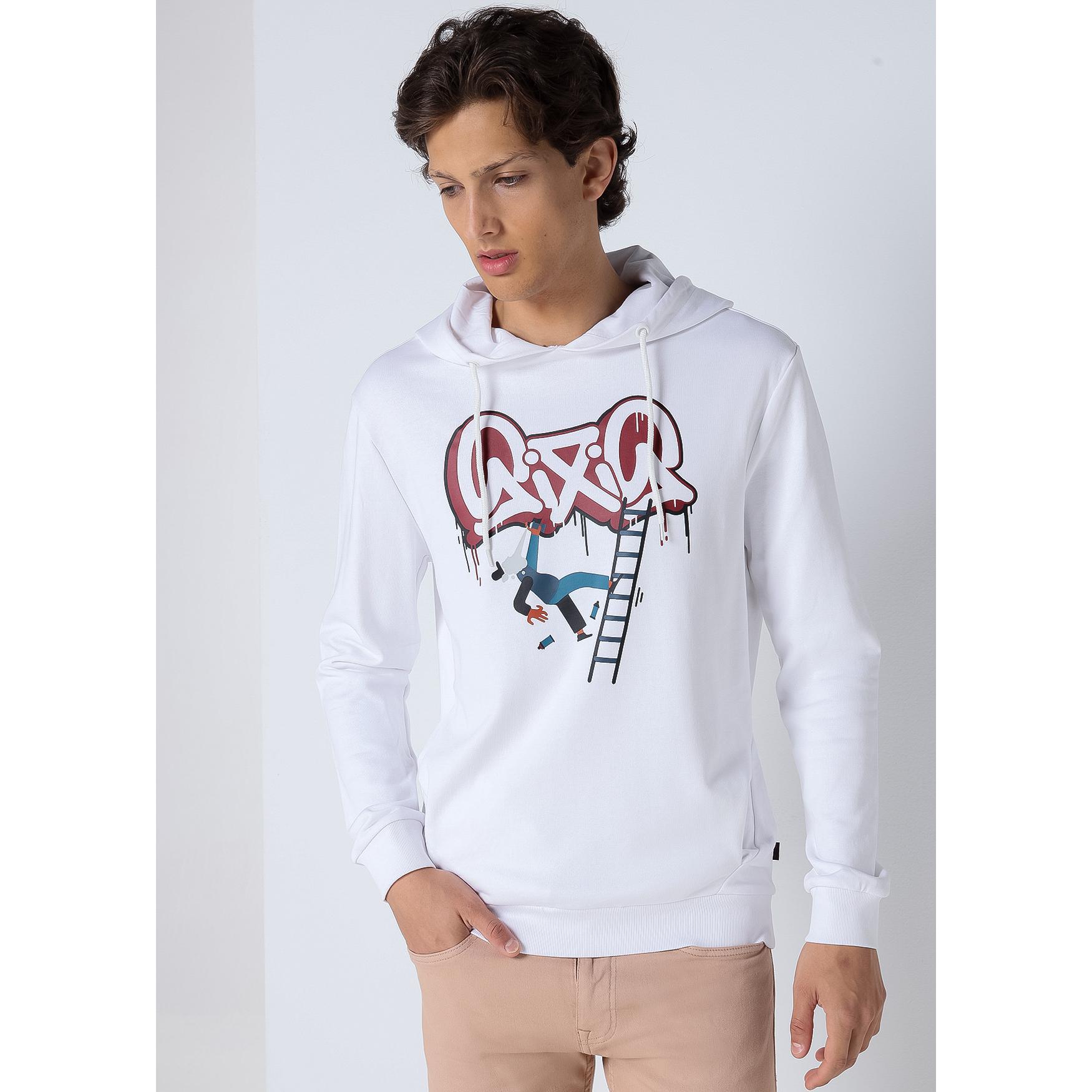 SIX VALVES - Sudadera canguro con capucha estampado abstracto
