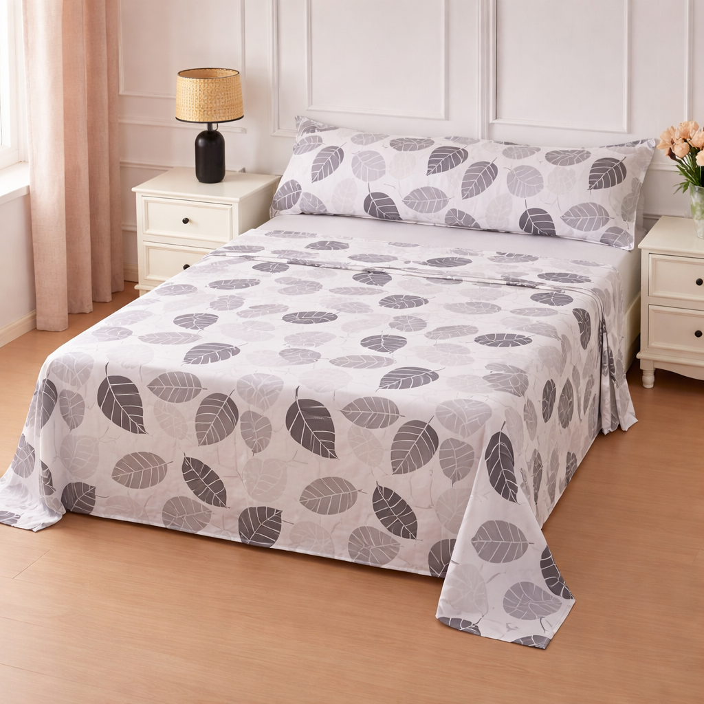 Juego de Sábanas 3 Piezas con Diseño Estampado Incluye Sábana Encimera, Bajera Ajustable y Funda de Almohada, 100% Poliéster, Para Camas 90/105/135/150/180 cm, ✅ Envíos a España en 48/72h