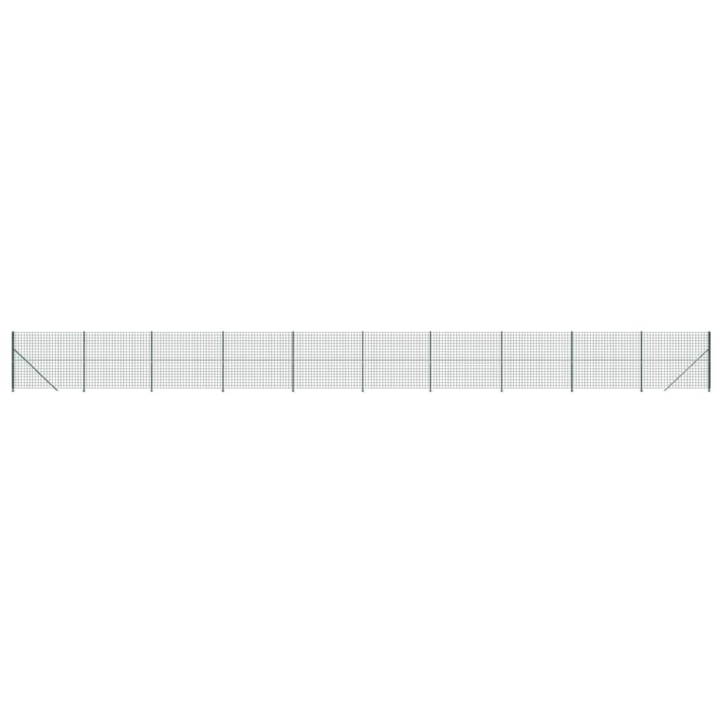 vidaXL Cerca de alambre con brida verde 1,4x25 m