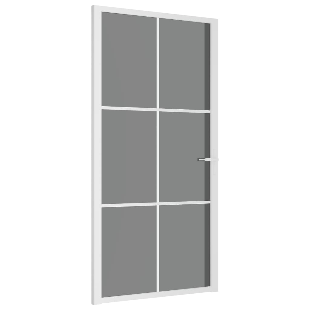vidaXL Puerta Interior de Vidrio y Aluminio Mate Corrediza Habitación Color Blanco y escarcha,  Negro y escarcha,  Blanco y transparente oscuro y mas
