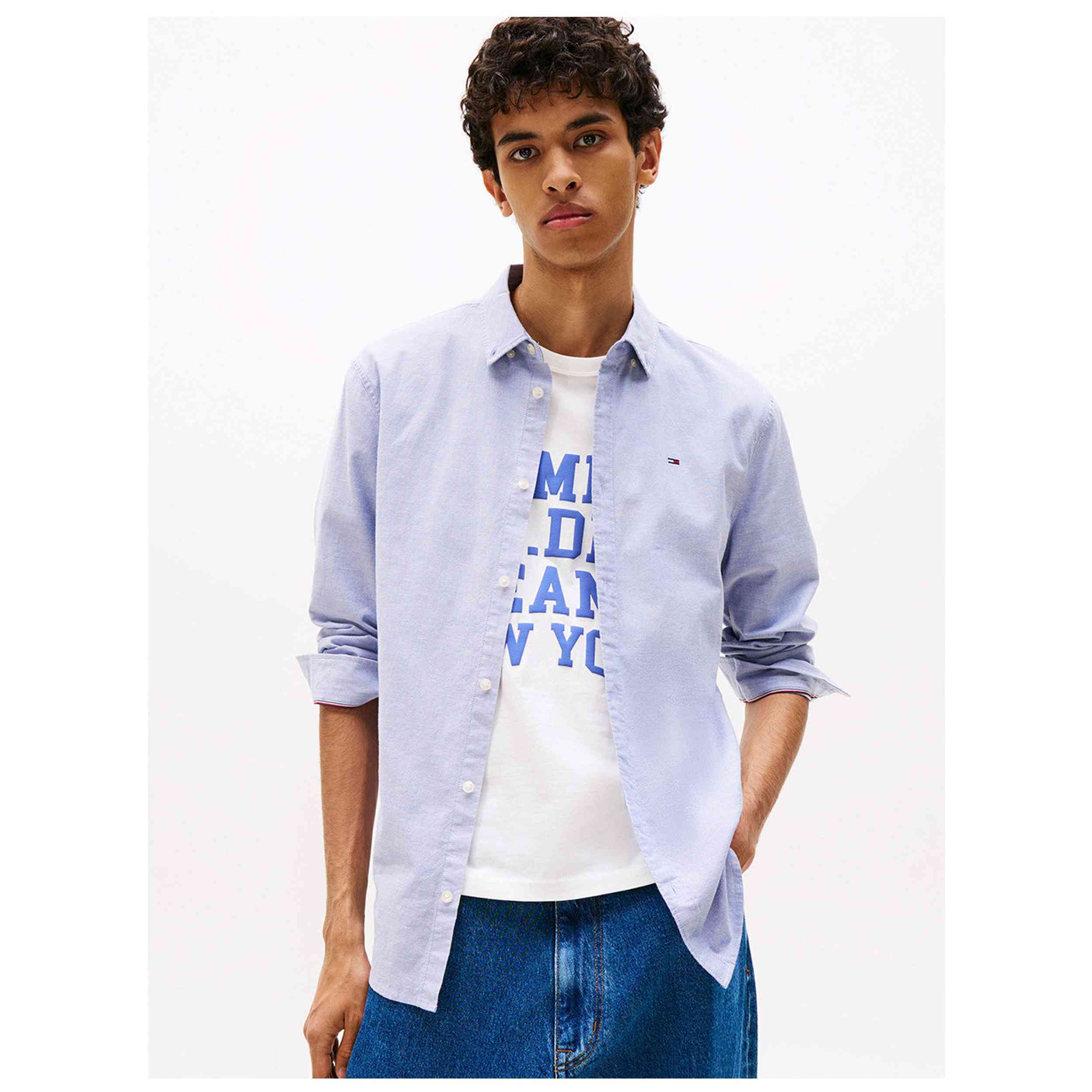 Camisa Tommy Hilfiger modelo DM0DM09594C6D para Hombre en color Azul