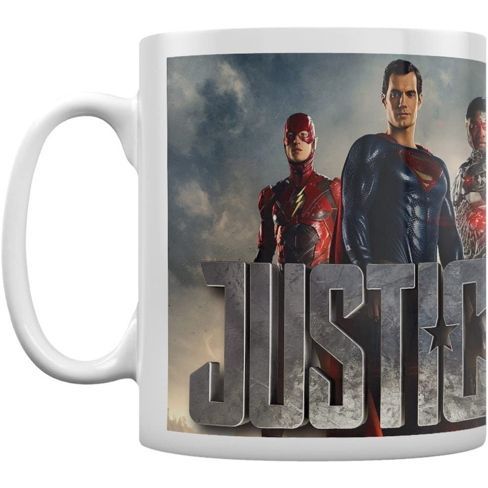 DC Comics Justice League Grupo Erik Taza de Cerámica Blanca con Motivo Estampado - 320 Ml