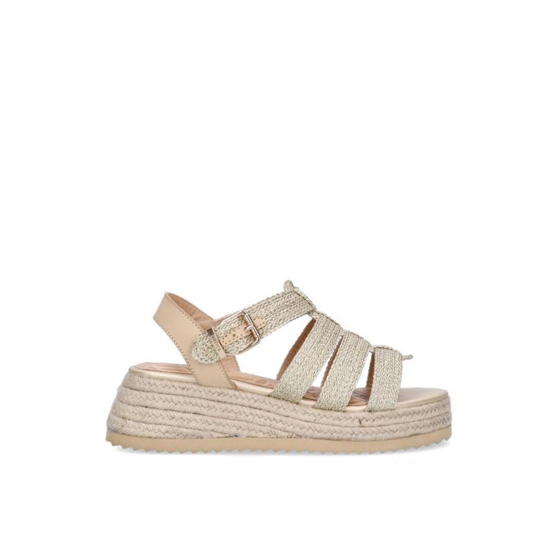 Sandalia Mustang - Mujer - Suela Doble - Modelo 52862 - Color Oro