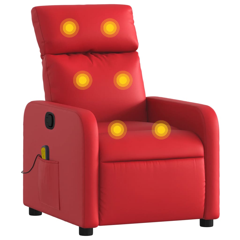 Vidaxl Sillón de Masaje Reclinable Cuero Sintético Negro