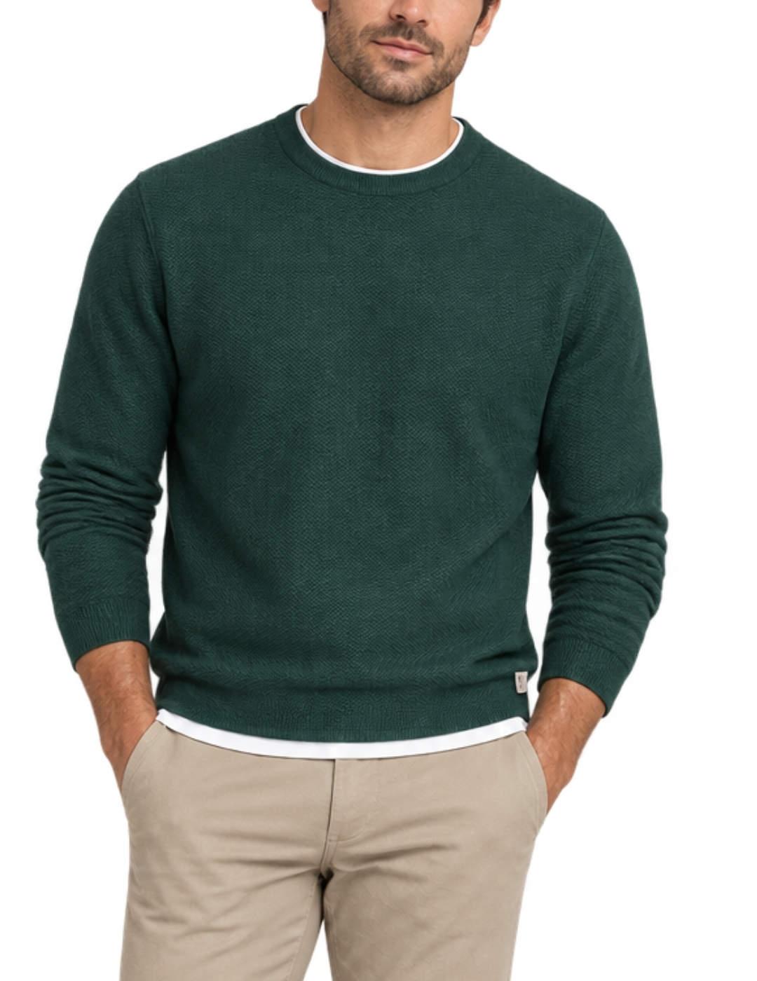 Jersey Jack&Jones Frederiksberg verde de punto para hombre