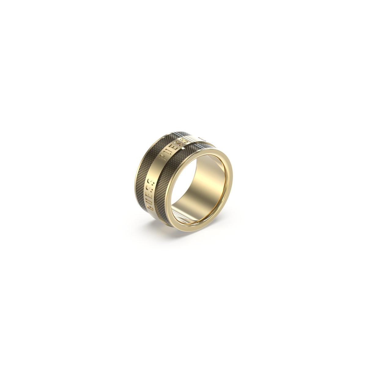 Guess Anillo Hombre Legacy De Acero Dorado Talla Europea 66 Talla España  Jumr03209jwygbk66