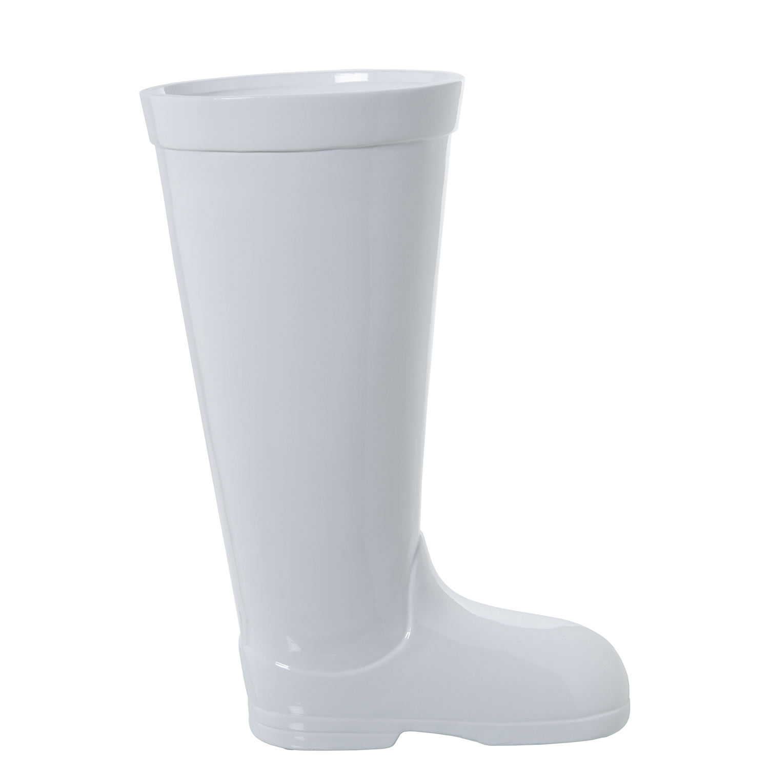 Paraguero ceramica bota blanca 32x18x45cm