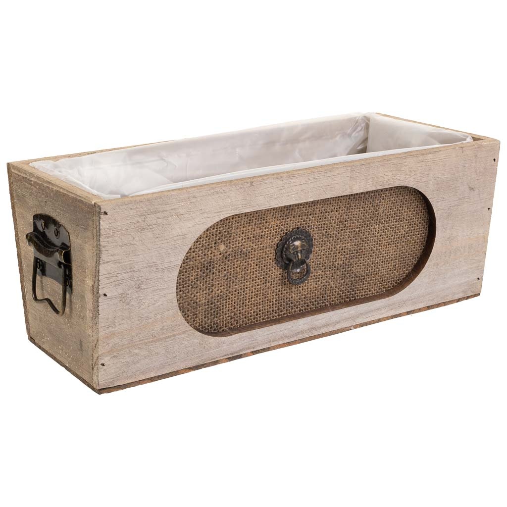 Wonderlust Deco - Cajon de madera marrón 30x13,5x12 Marrón 30x13,5x12h cm