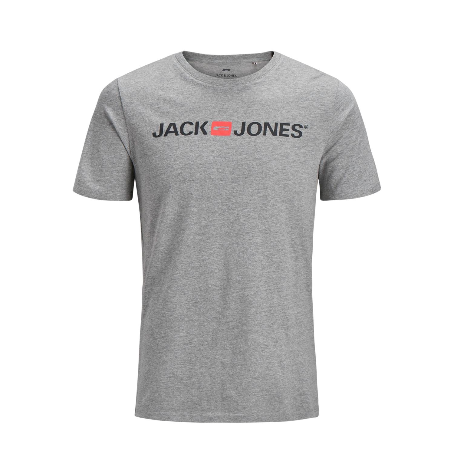 Jack & Jones Hombre camiseta de algodón de 160 grs Logo CLASSICS estampado Moda Casual Informal , suave y cómoda REF 12137126