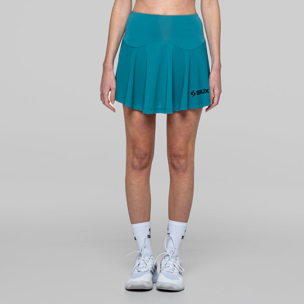 Siux - Falda de Pádel Verde Match Mujer - Con Culotte Interior, Cómoda y Transpirable - Ropa Deportiva para Pádel - Falda Deportiva - Con Culotte Interior - Tejido Transpirable