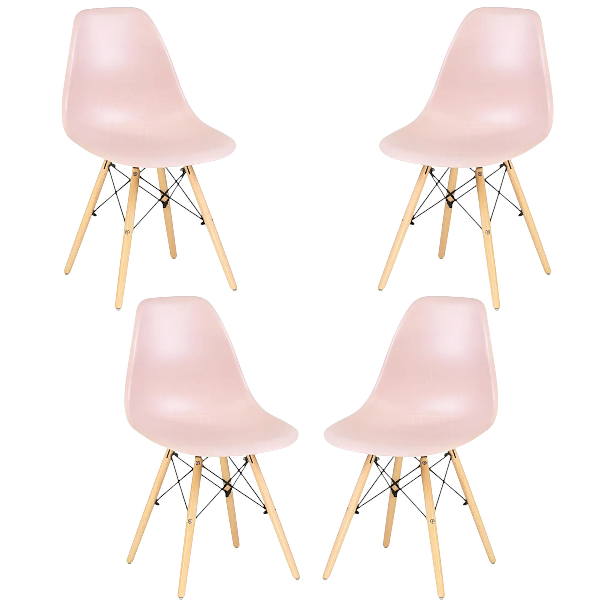 Minimal DECO Sillas Nórdicas Pack 4 – Diseño Escandinavo Minimalista para Comedor | Disponible en varios colores