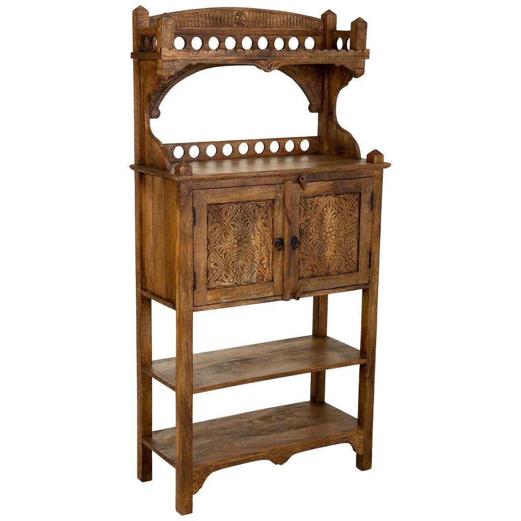 Wonderlust Deco - Aparador de madera marrón 75x35x150 cm Marrón 75x35x150h cm