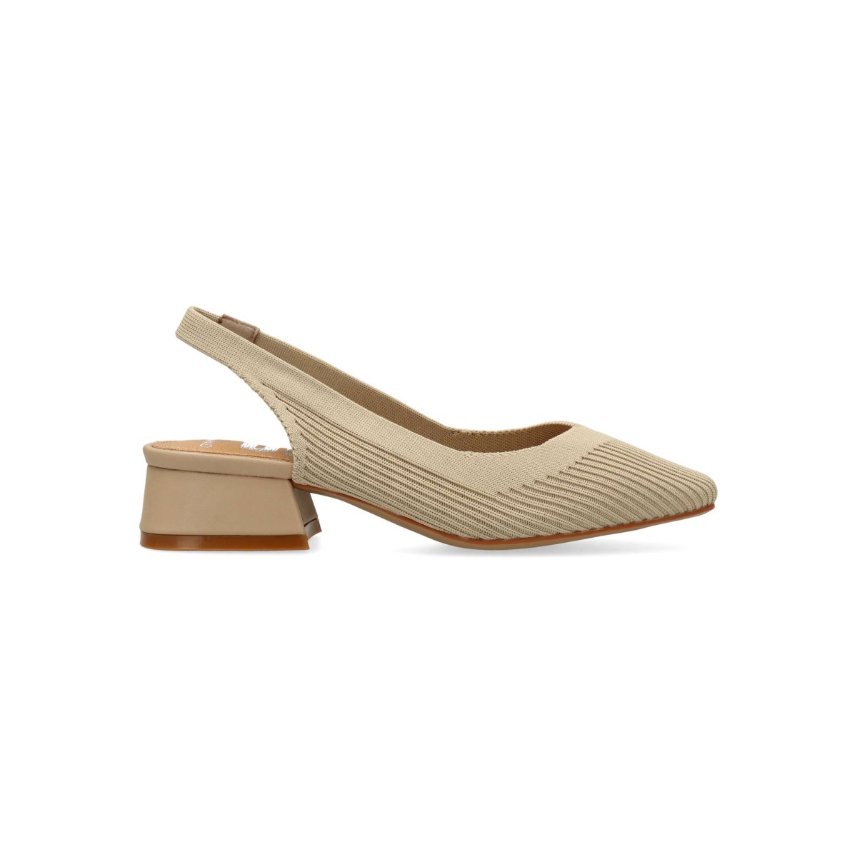 DANGELA - Zapato salón confort DANGELA con elástico para mejor calce, planta acolchada y tacón ancho de 3,5 cm para uso diario y eventos