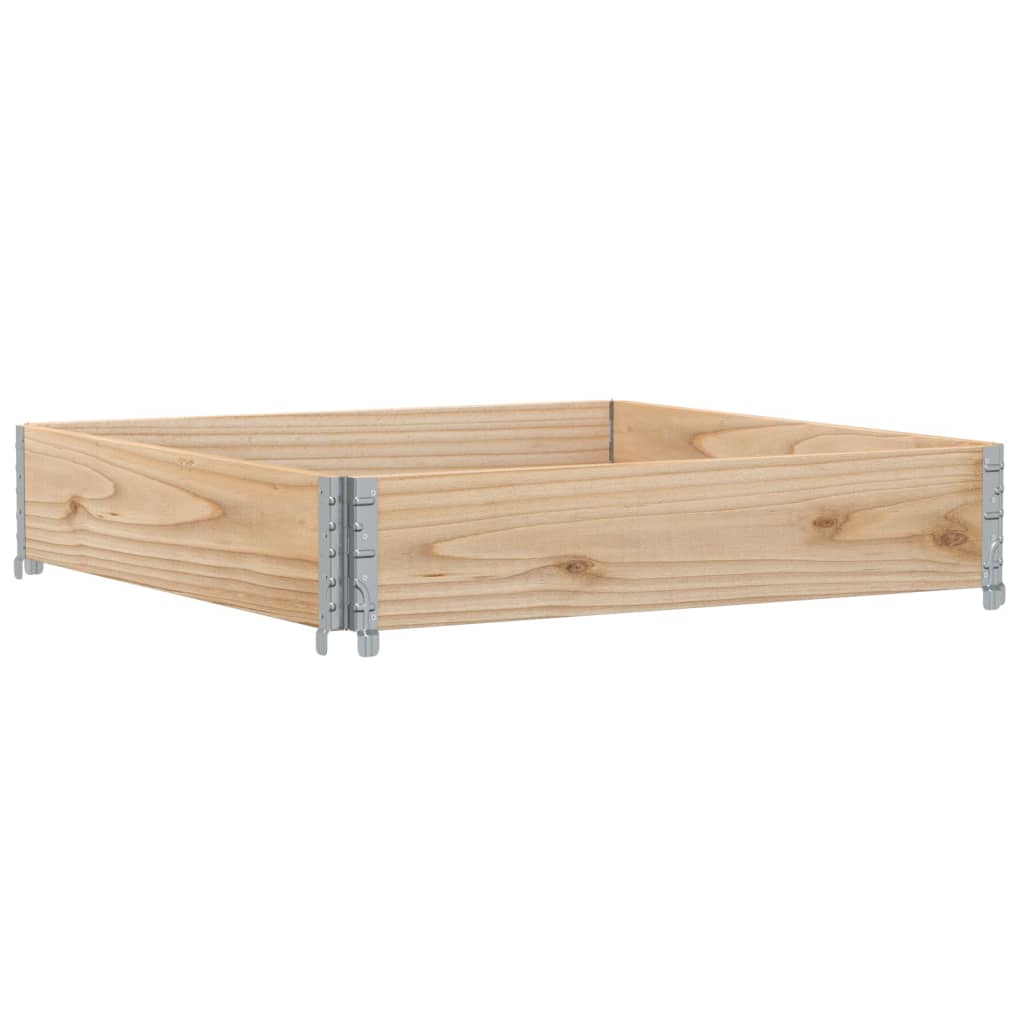 vidaXL Jardinera de madera maciza de pino 100x100 cm Color Marrón,  Negro,  Gris y mas