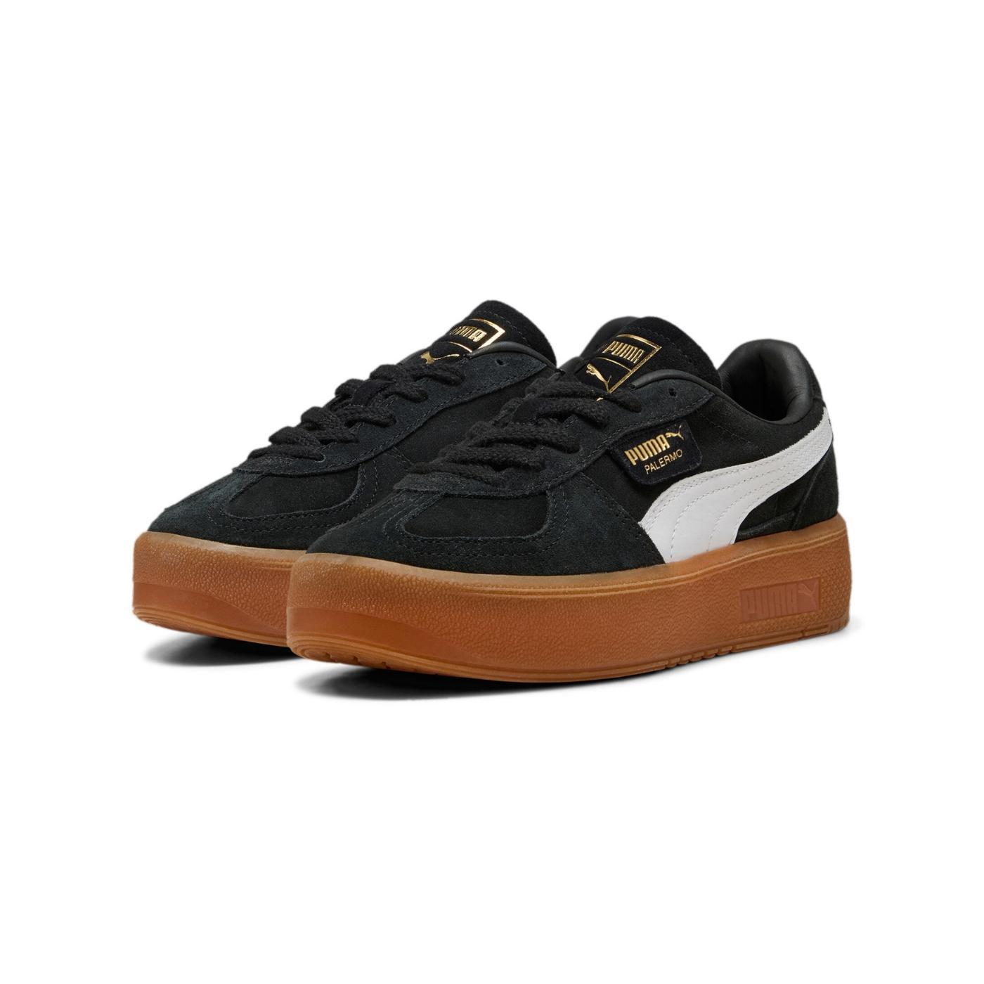 Zapatillas puma palermo eleveta negro de mujer.