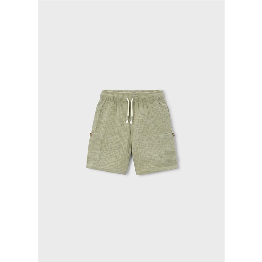 Mayoral - Pantalón corto Bambula infantil estilo casual color beige para actividades al aire libre