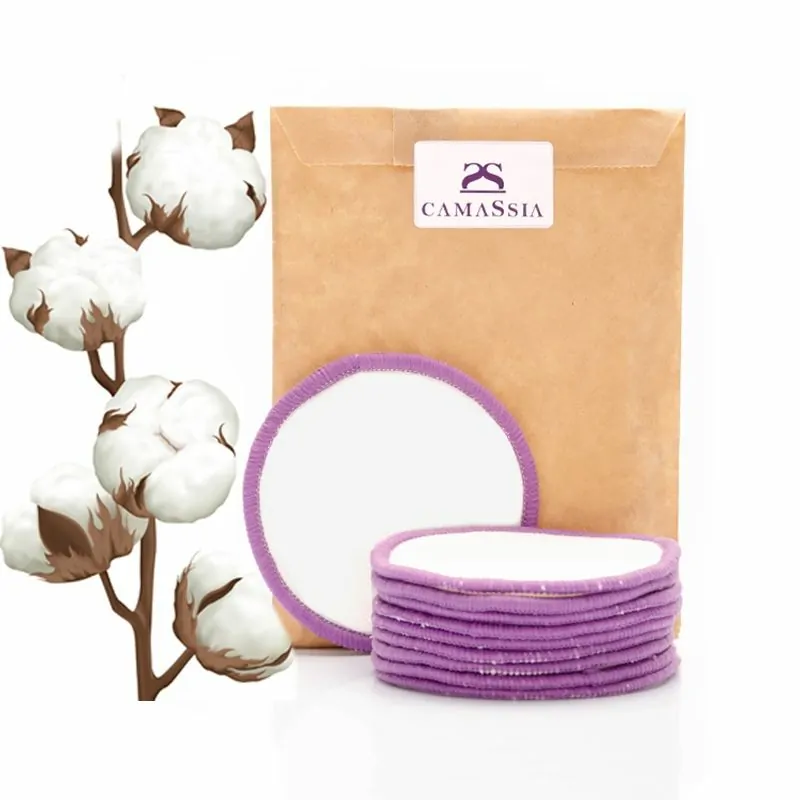 Camassia Discos Desmaquillantes Reutilizables | Utensilios para cosmética casera y natural | Discos 100% de algodón orgánico