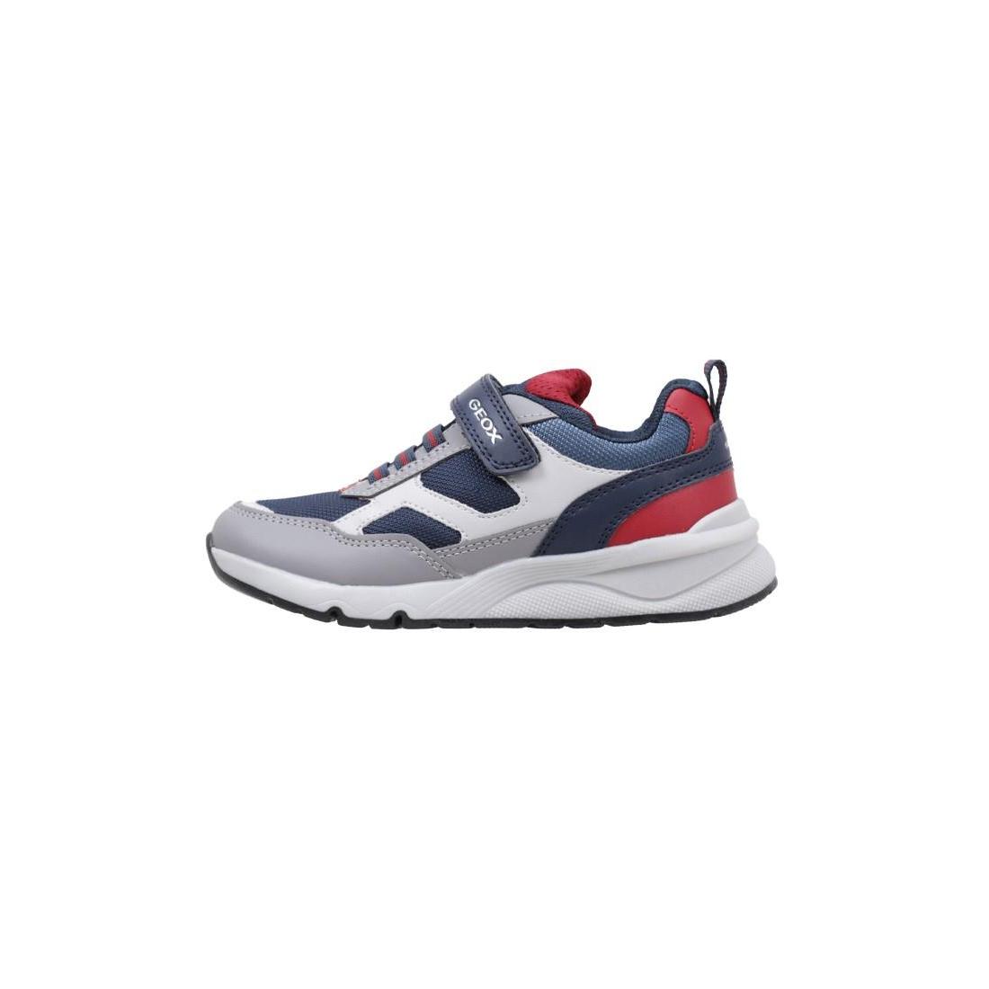 Geox J ROONER BOY B zapatilla deportiva velcro niño  Gris