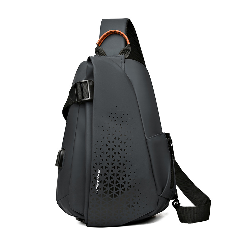 Generic Bolsa cruzada de nailon para hombre, casual, impermeable, bolsa de pecho, mochila de hombro para viajes, deportes