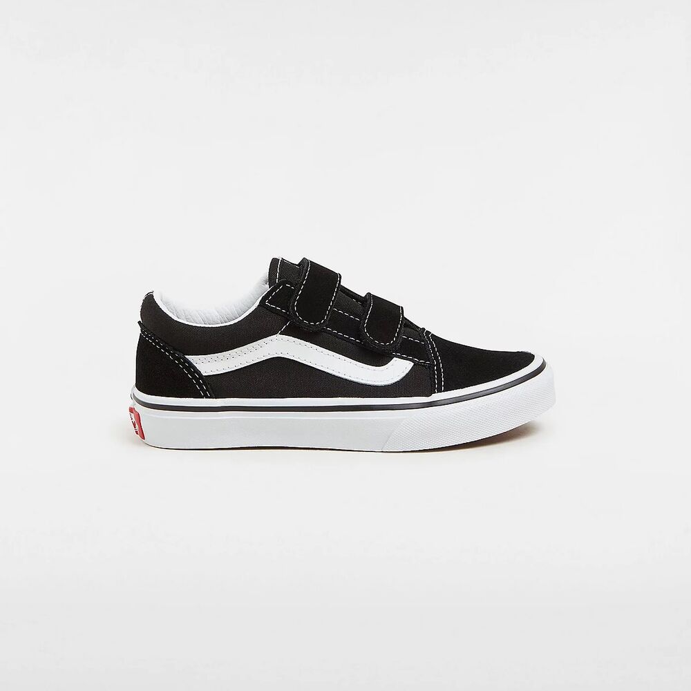 Zapatillas Negras Vans con Cierre Adherente Junior Old Skool (4-8 años)