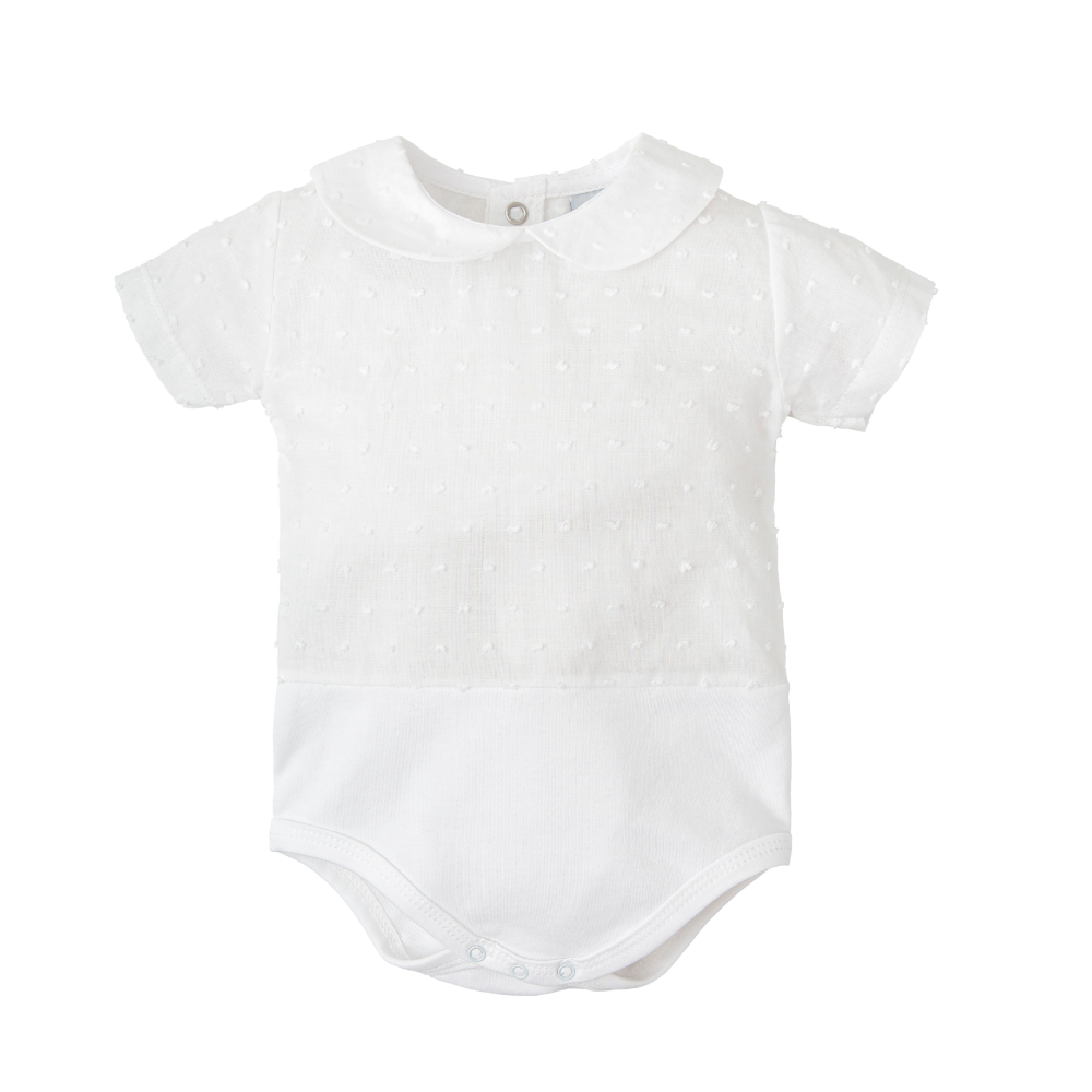 Body plumeti con cuello bebe mangas cortas babidu