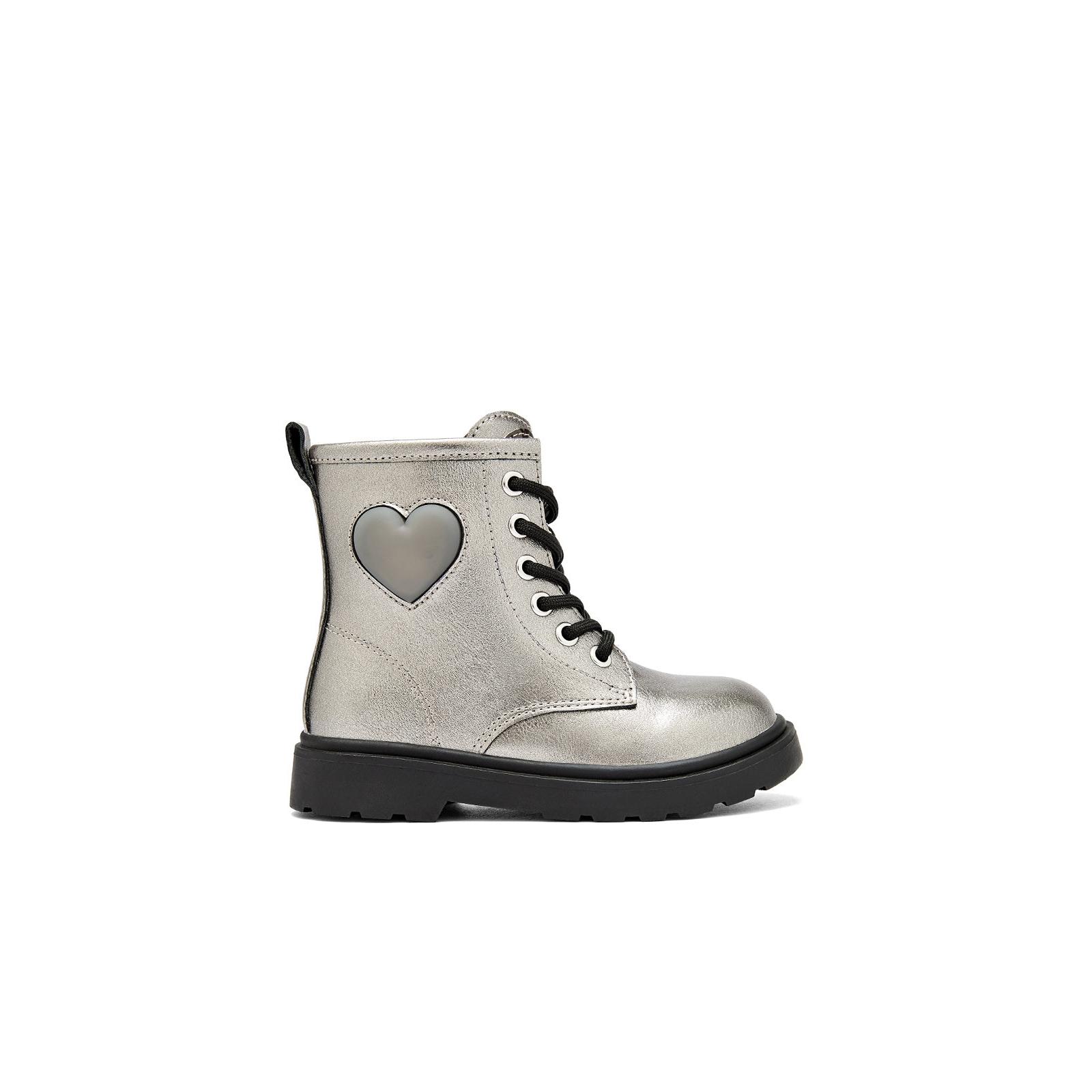 Conguitos - Botas Militares de Niña con Luz en Antracita para Niña