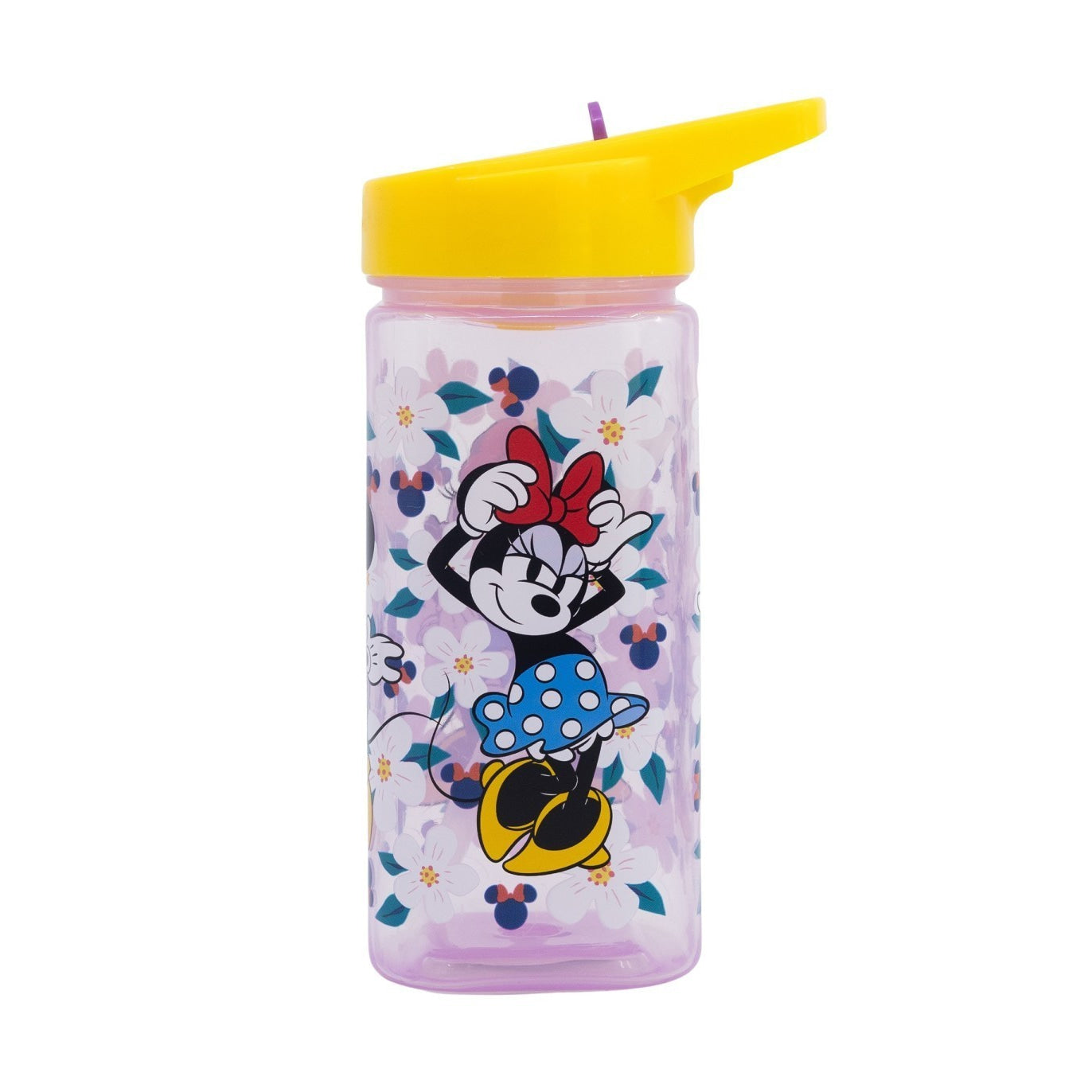 Botella square 510ml Minnie Mouse Disney con pajita - Disney