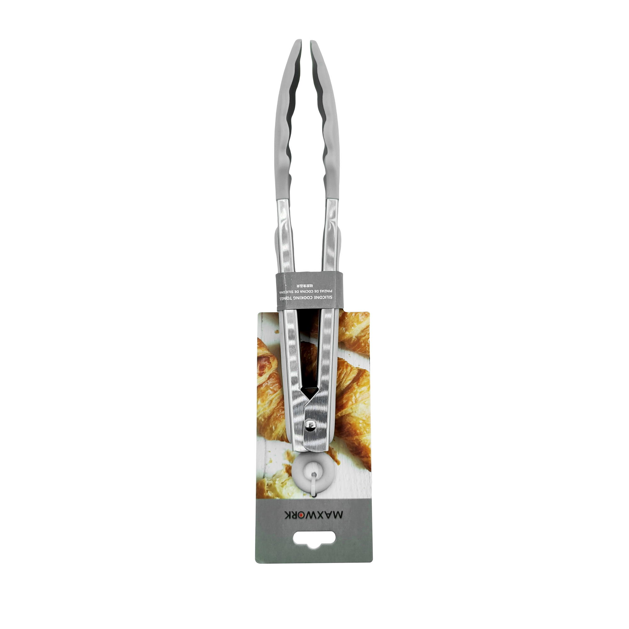 MAXWORK Pinzas de silicona, pinzas de cocina al grado alimentario, pinzas profesional 28cm, ideal para pasteleria reposteria y barbacoa