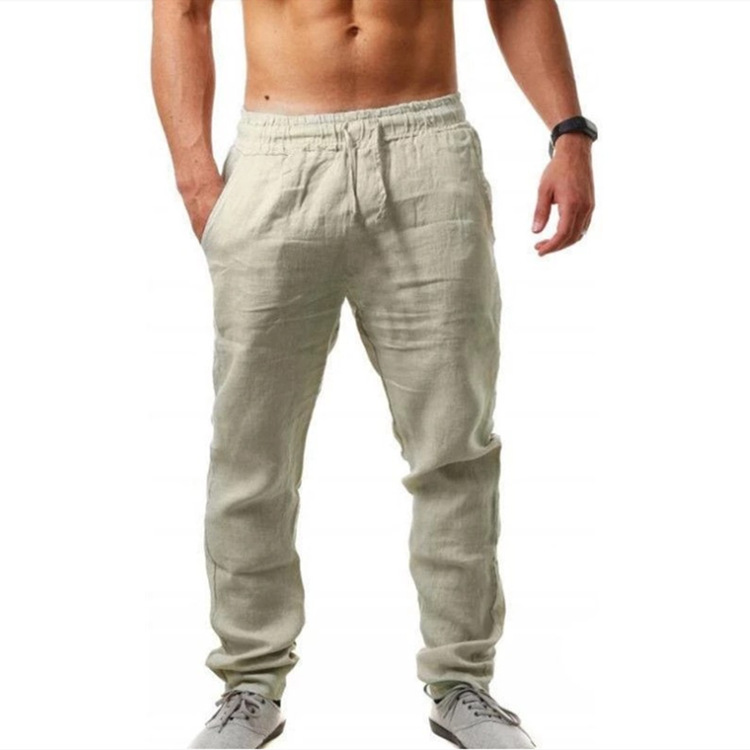 TK Pantalon Lino Hombre Tallas Grandes Casual Verano Elásticos de Color Liso Pantalones Casual de Verano Pantalones Suaves y Cómodos para Hombre con Bolsillos Uso Diario Pants Una variedad de colores y tamaños para elegir.