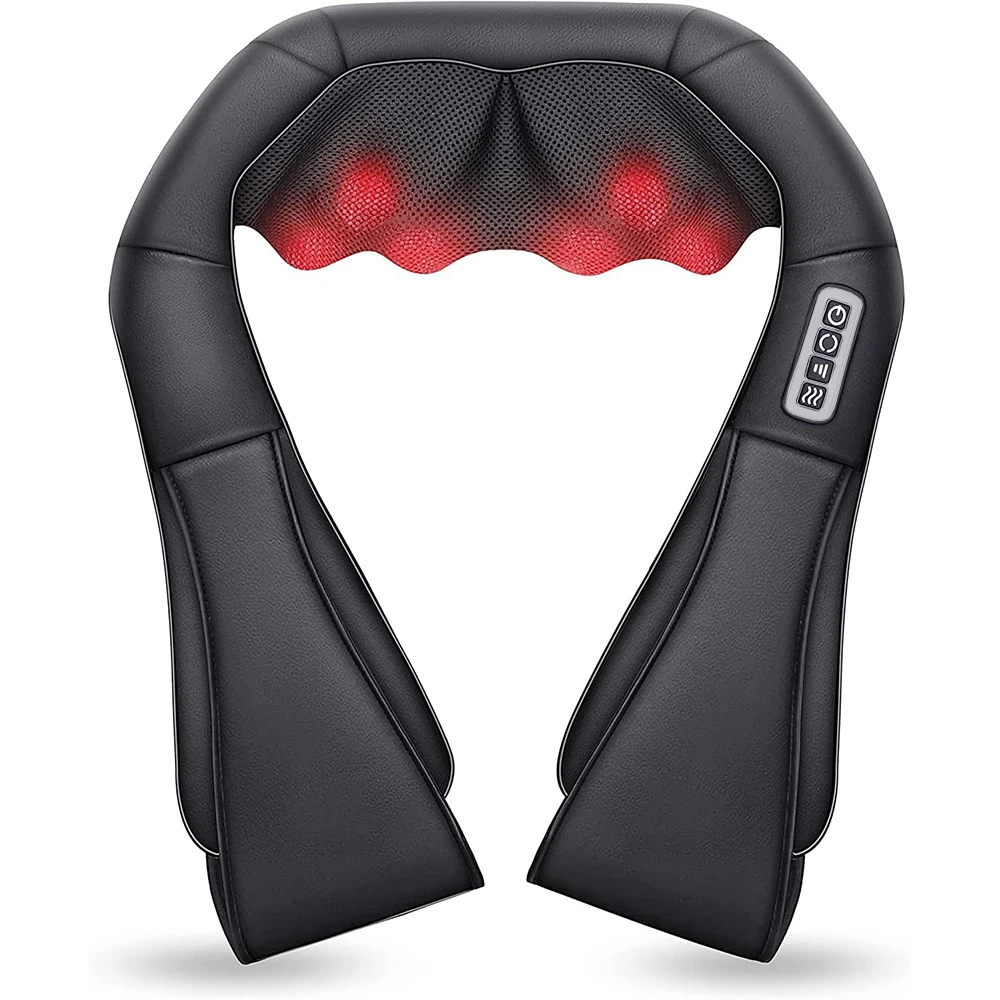 TK Masajeador De Hombros Y Cuello Shiatsu Con Calor U Shape Masa Profunda Masajeador Eléctrico Para Cuello Cintura Piernas Y Corporal