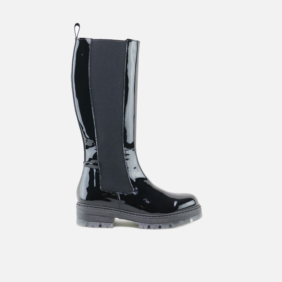 Bota Alta Charol Negro Sibaritas | Eli 1957