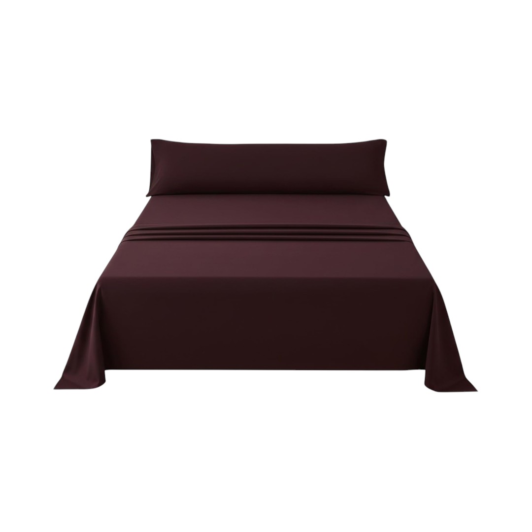 Juego de Sábanas para Cama 90/105/135/150/180cm Lisa, 3 Piezas, Sábana Bajera, Sábana Encimera y 1 Funda de Almohada, Suave y Fresca, Fácil de Lavar