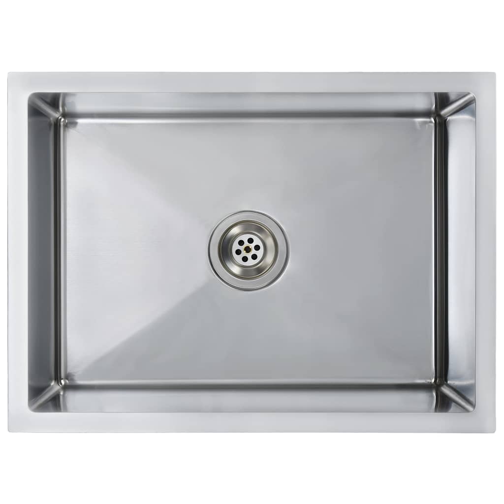 vidaXL Fregadero de cocina hecho a mano acero inoxidable
