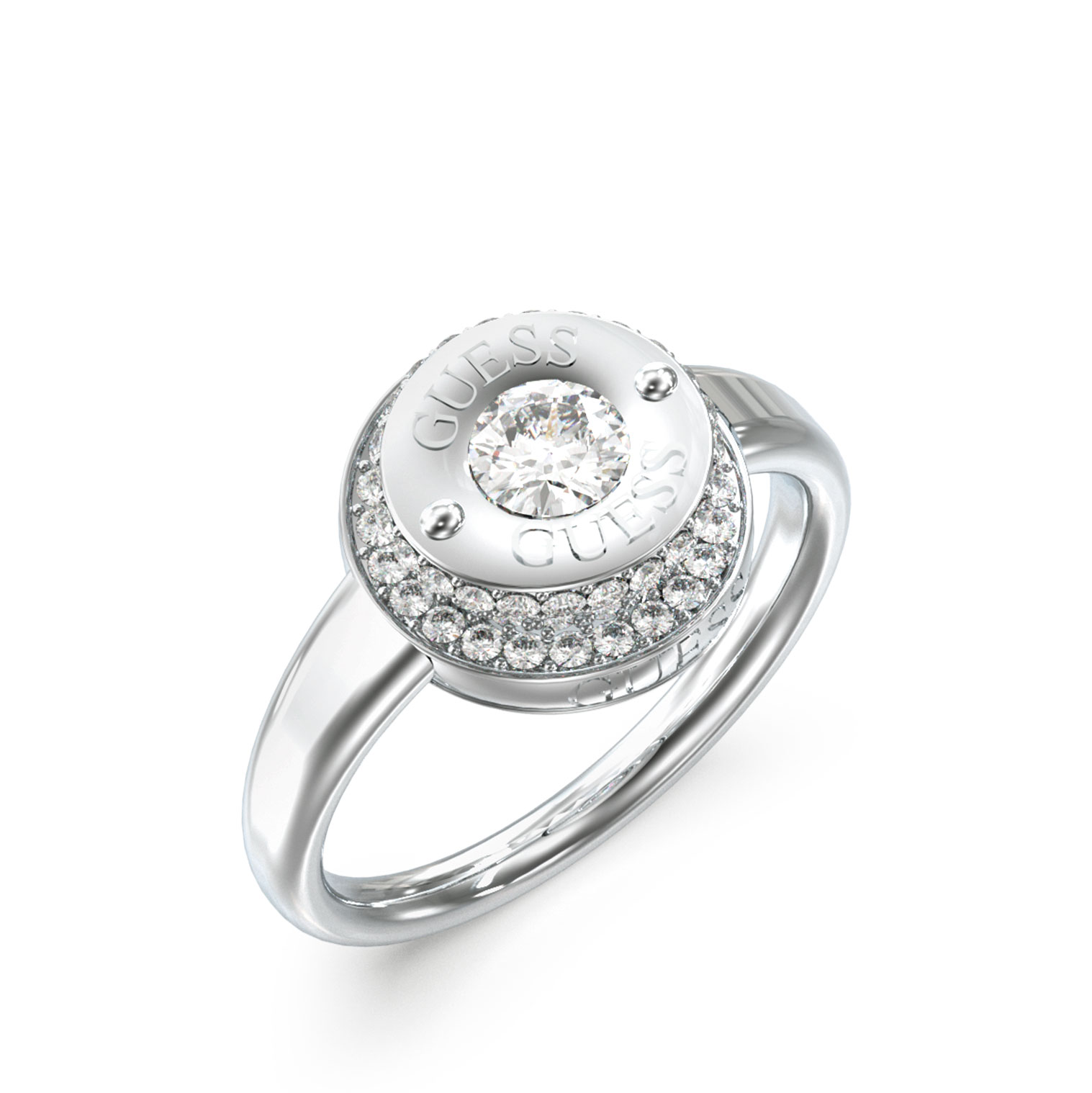 Guess Anillo de acero JUBR05556JWRH54 , para Mujer