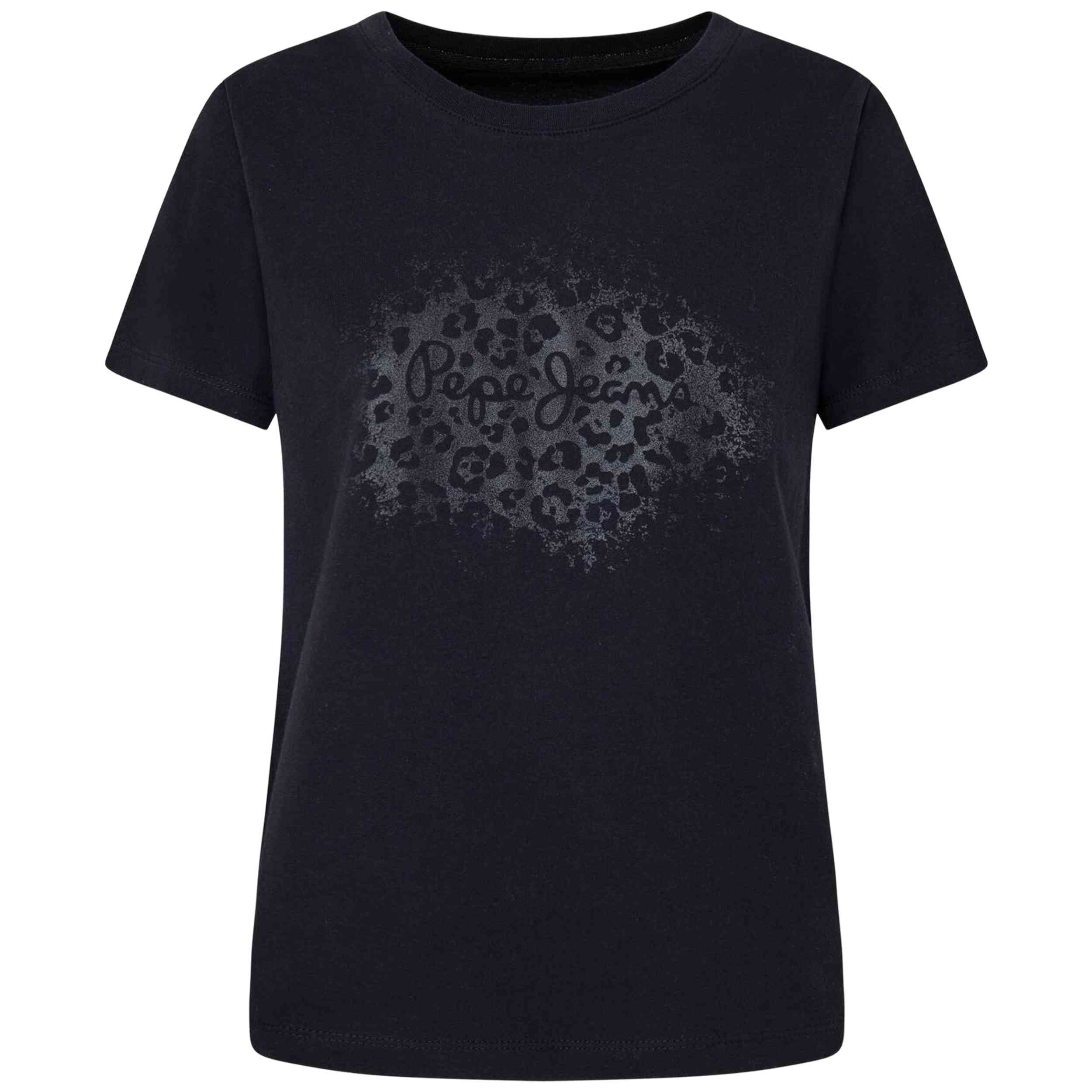 Camiseta De Manga Corta Pepe Jeans modelo PL505747-999 para Mujer en color Negro