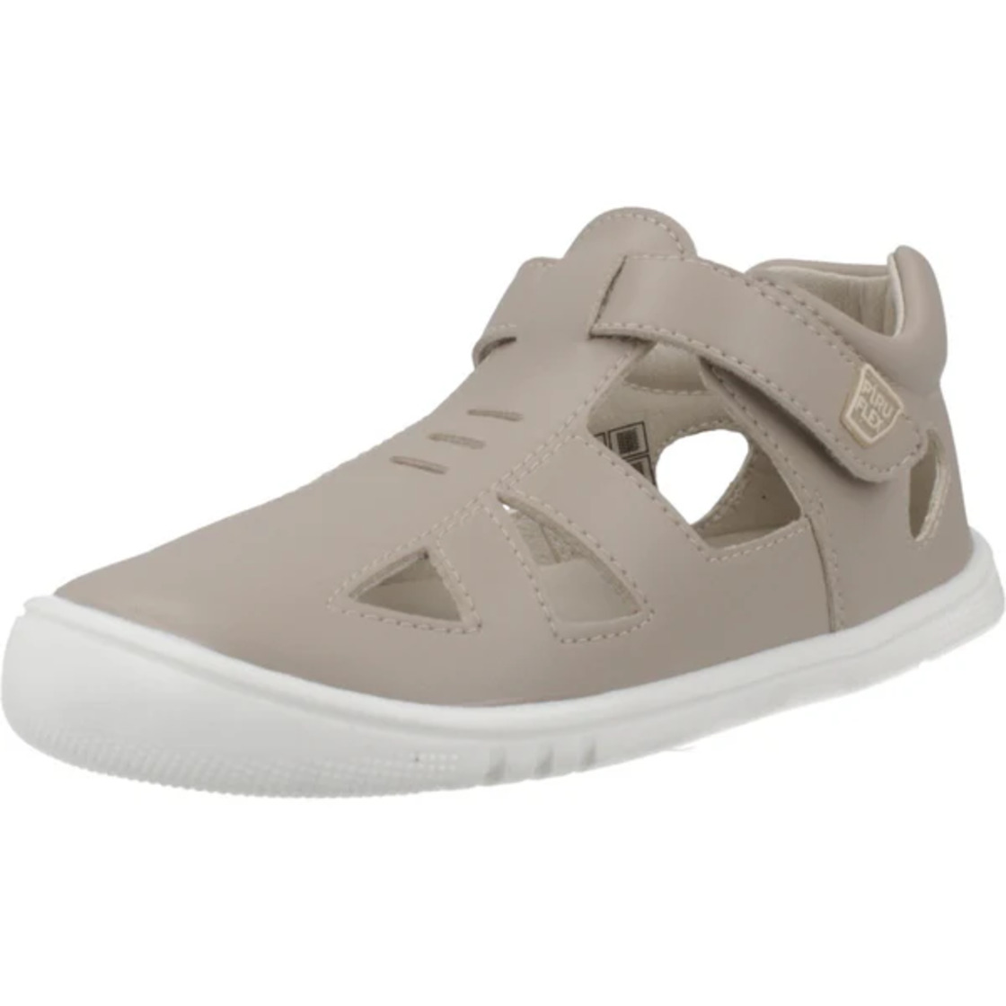 Sandalias Piruflex para Niños y Niñas 3009-2 Marfil – Respetuosas Suela Antideslizante, Cierre de Velcro, Material Transpirable y Vegano