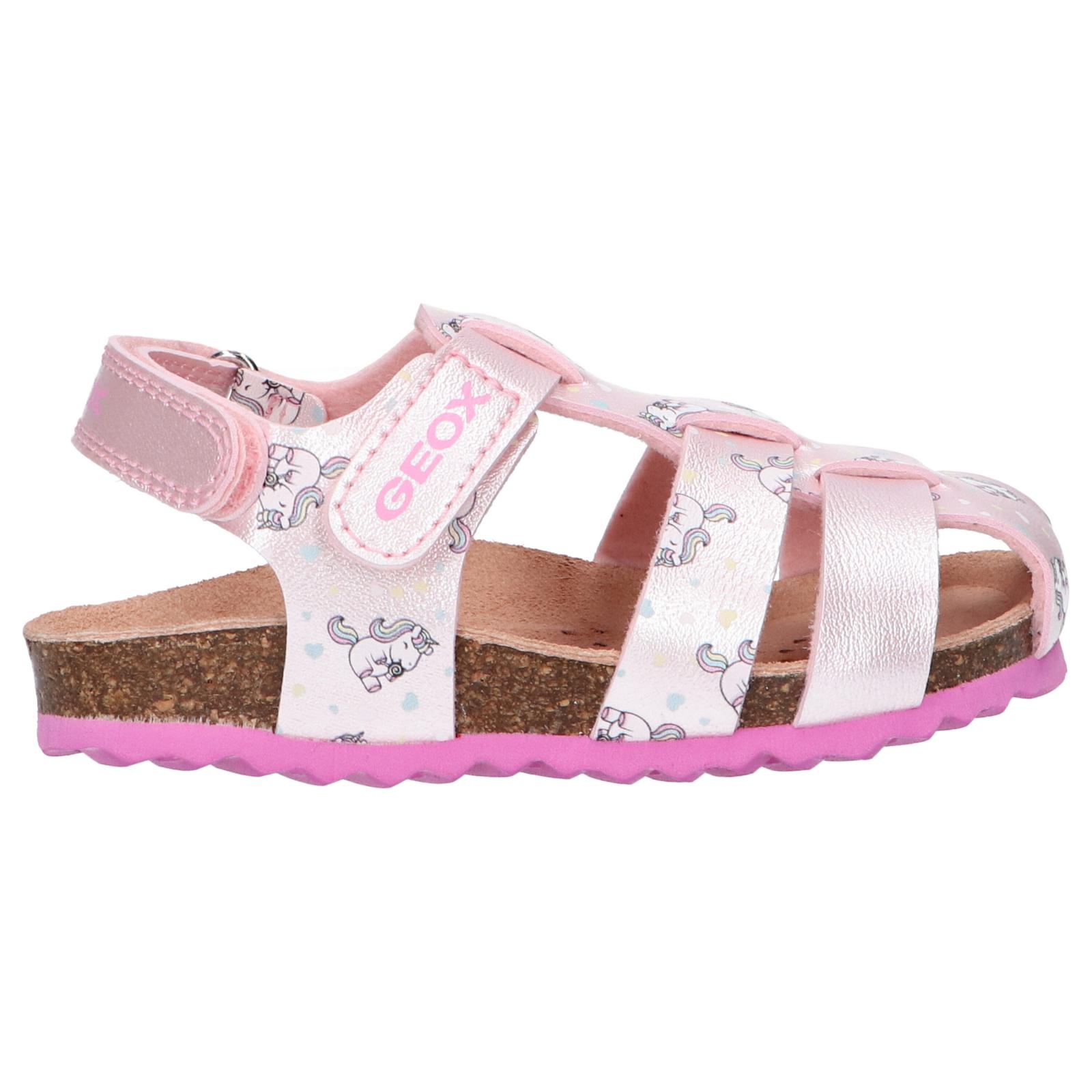 Girl's sandals geox b252ra 000nf b chalki c0808 lt pink-fuchsia