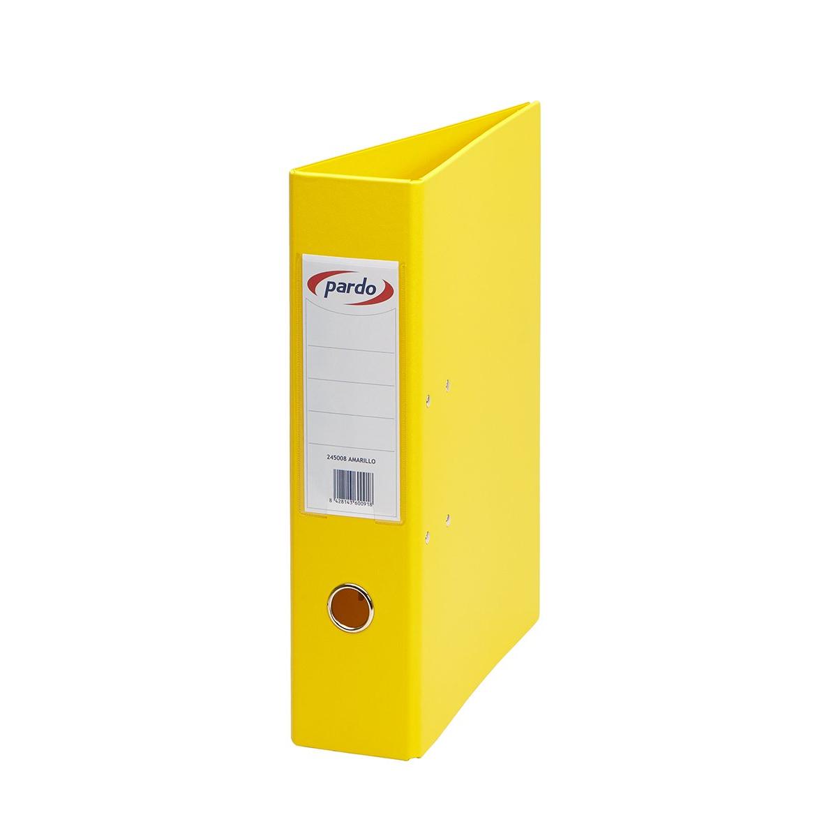 Pardo 245408 - Archivador plástico, palanca 70 mm, DIN A4, color amarillo