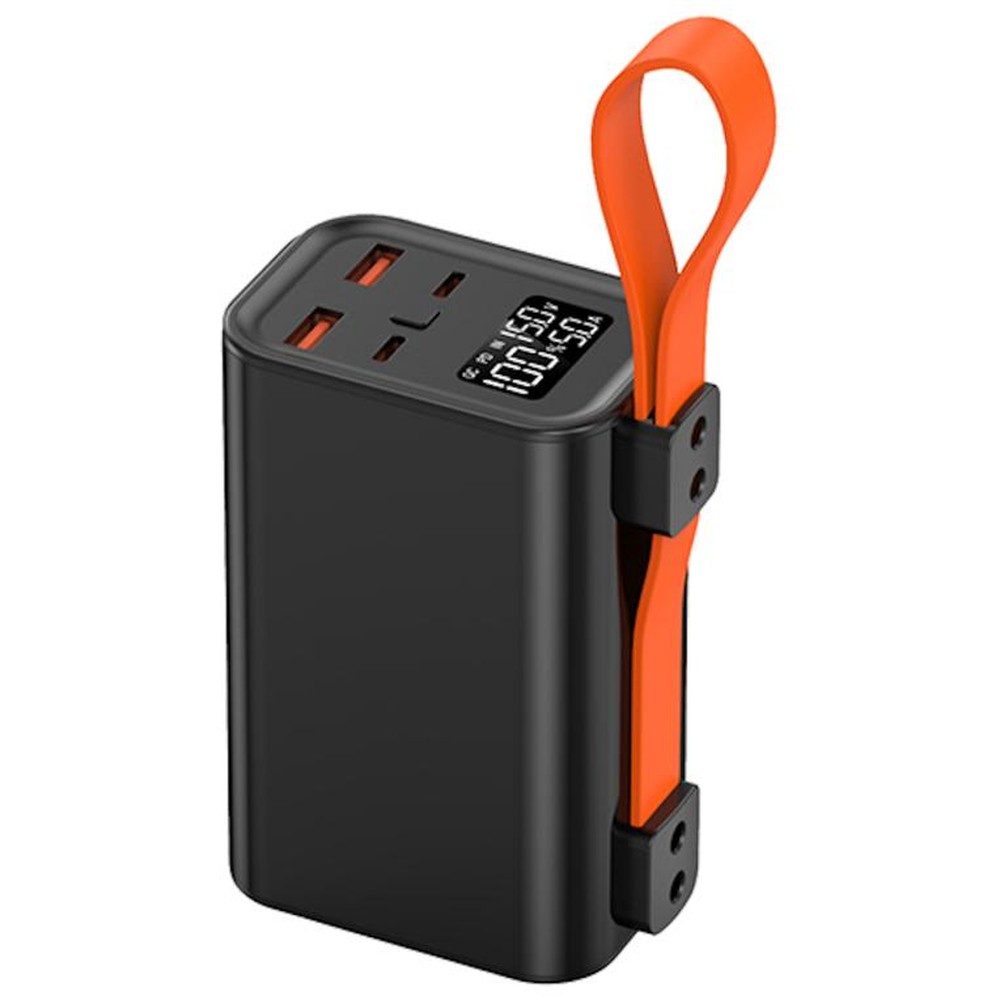 Leotec - Batería externa 100W PD 30.000mAh con 4 puertos USB-C y LCD para portátiles, smartphones y tablets
