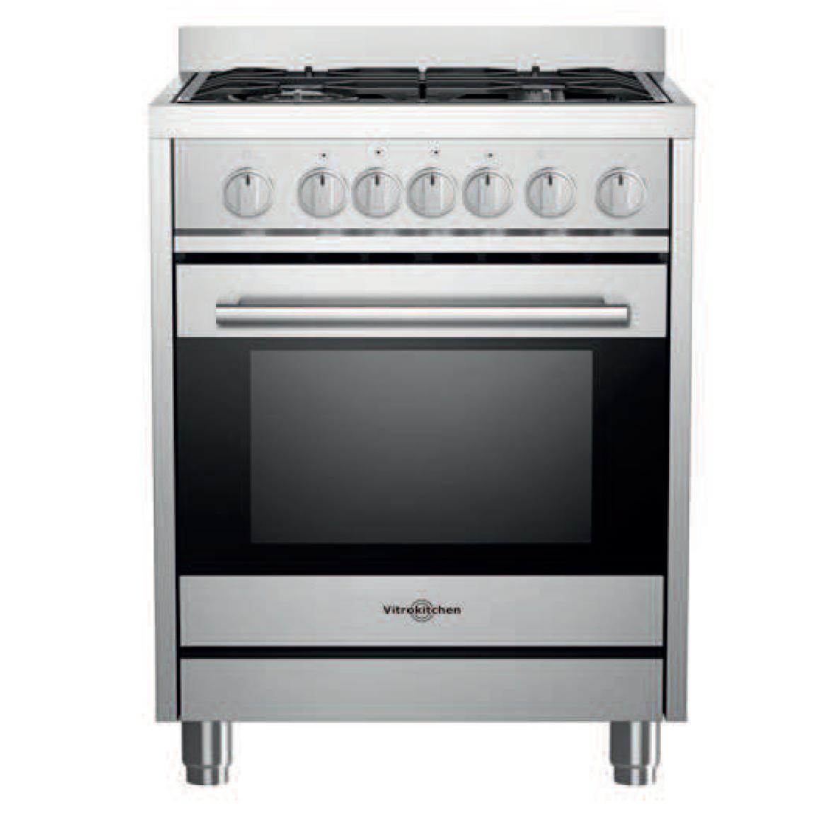 Cocina Vitrokitchen ST6060IB - Color Acero Inox - 4 fuegos/zonas