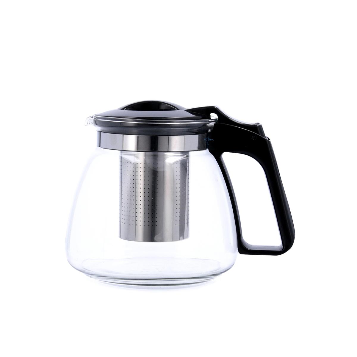 QUID SERENIA Tetera Vidrio Filtro Inox 0,9L Transparente Liso Filtro en acero inoxidable con tapa Reciclable