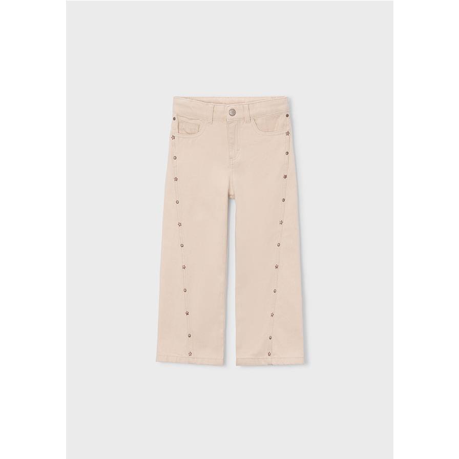 Mayoral - Pantalón largo de sarga fantasía para niña 100% algodón con cintura elástica ajustable bolsillos delanteros y traseros