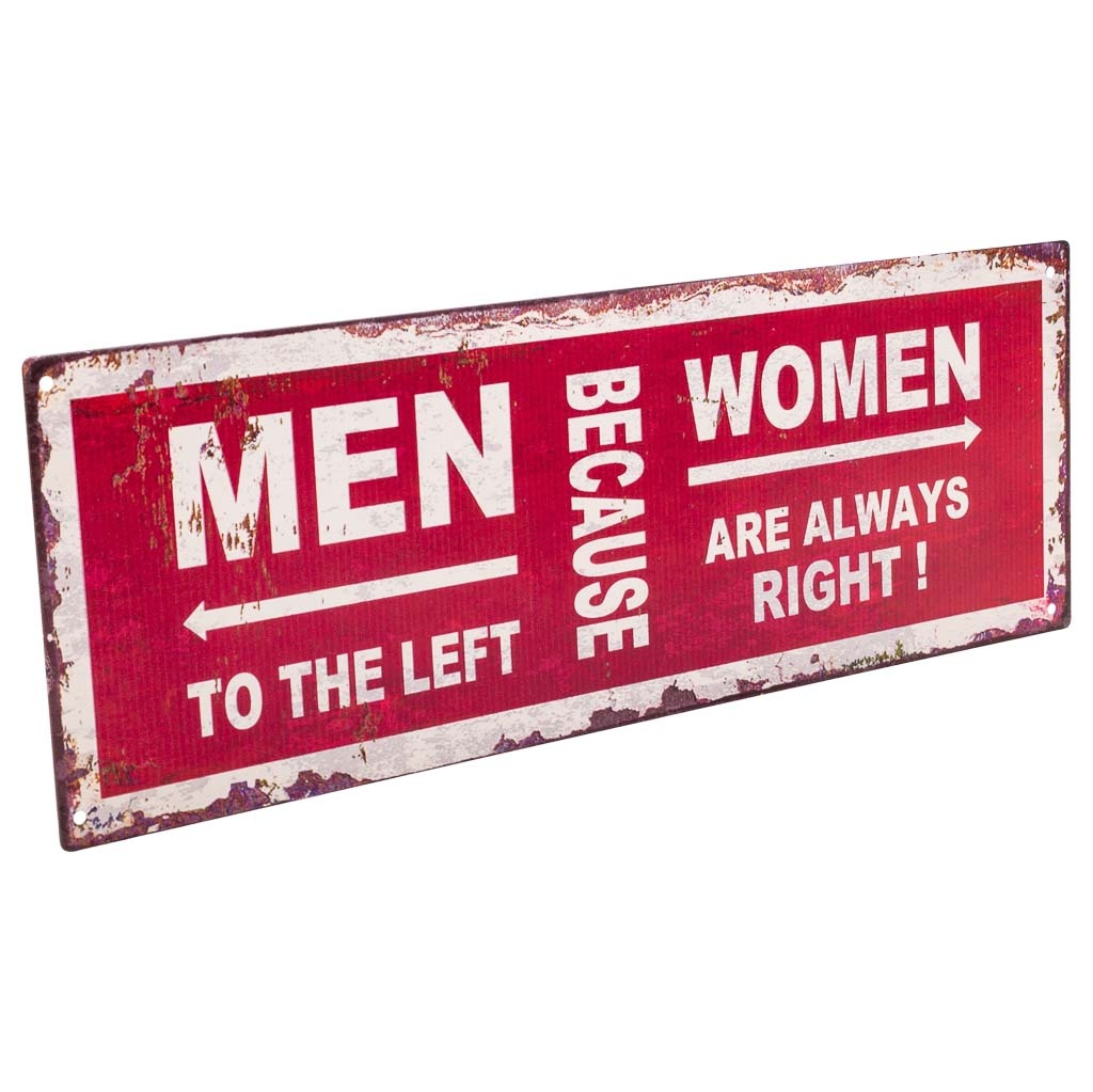 Wonderlust Deco - Placa de pared de metal roja 36x13x0,6 cm Rojo 36x13x0,06h cm
