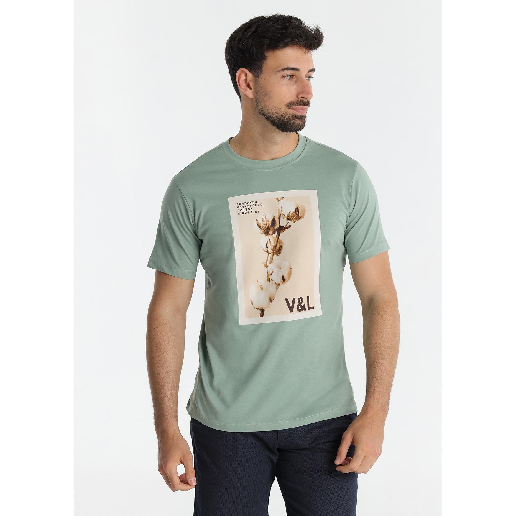 Victorio & Lucchino - Camiseta Flor Algodón Green