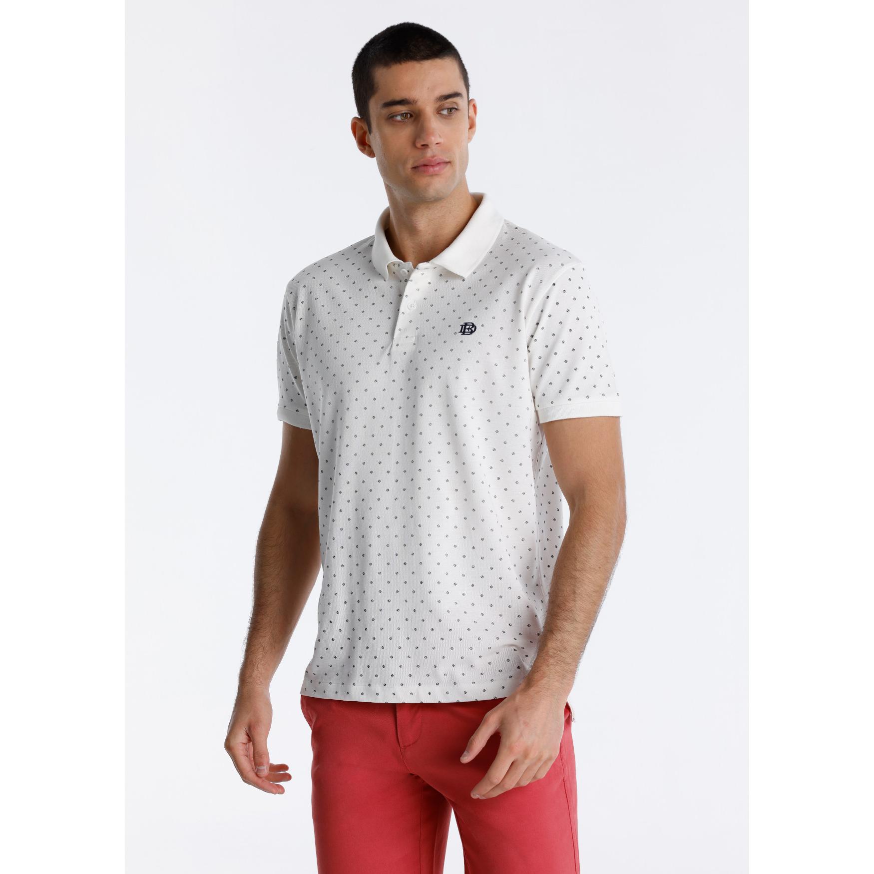 Polo Mini Print Blanco