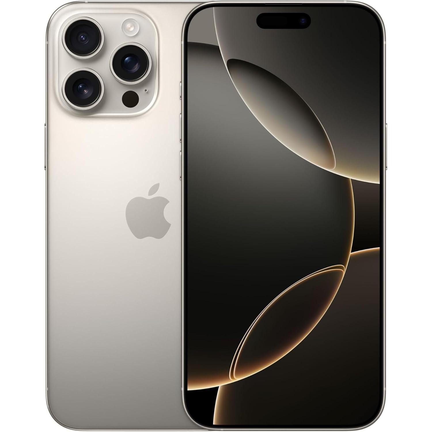 Apple iPhone 16 Pro MAX. Smartphone 5G con Control de Cámara, grabación en 4K a 120 f/s con Dolby Vision y un Gran Salto en autonomía. Compatible con los AirPods
