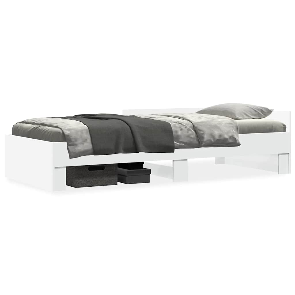 vidaXL Estructura de cama madera de ingeniería blanca 90x190 cm