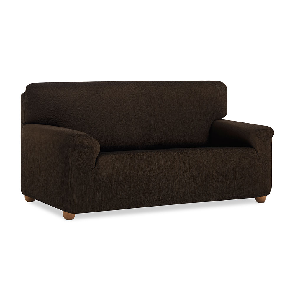 NORDIC HOME Funda de Sofá Elástica Vera Marrón – Ajustable