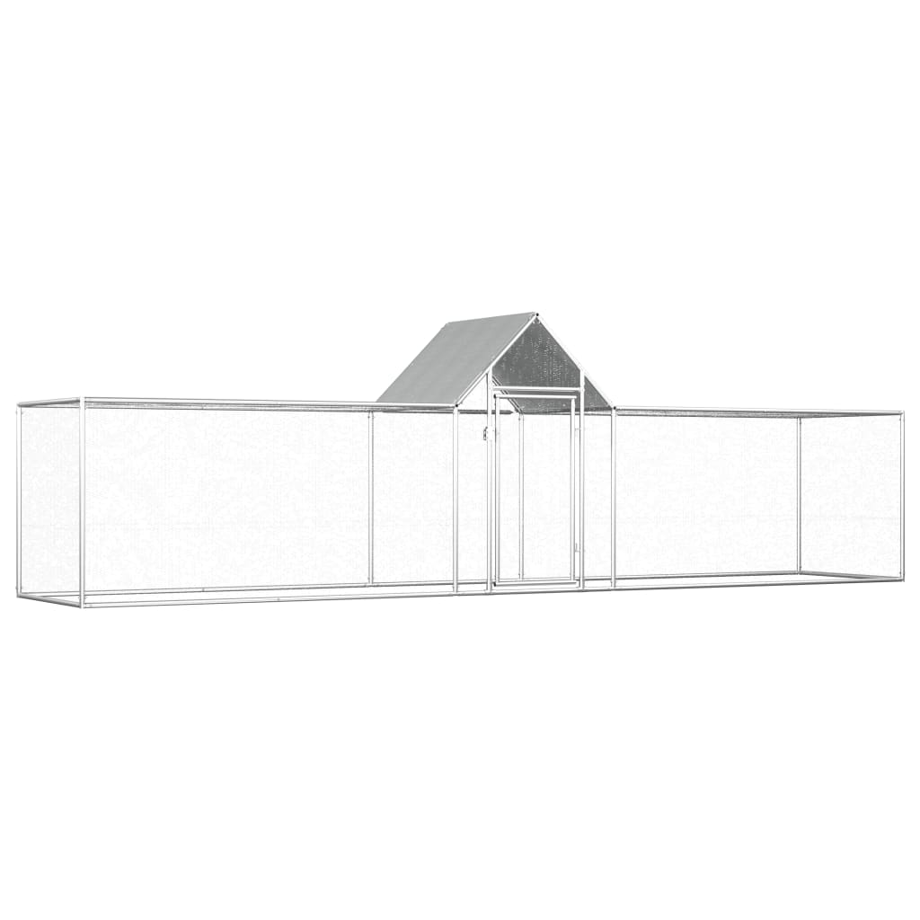 vidaXL Gallinero Metal Acero Galvanizado Techo Jaula Conejos Gallinas Dimensiones 3 x 1 x 1, 5 m, 5 x 1 x 1 y mas