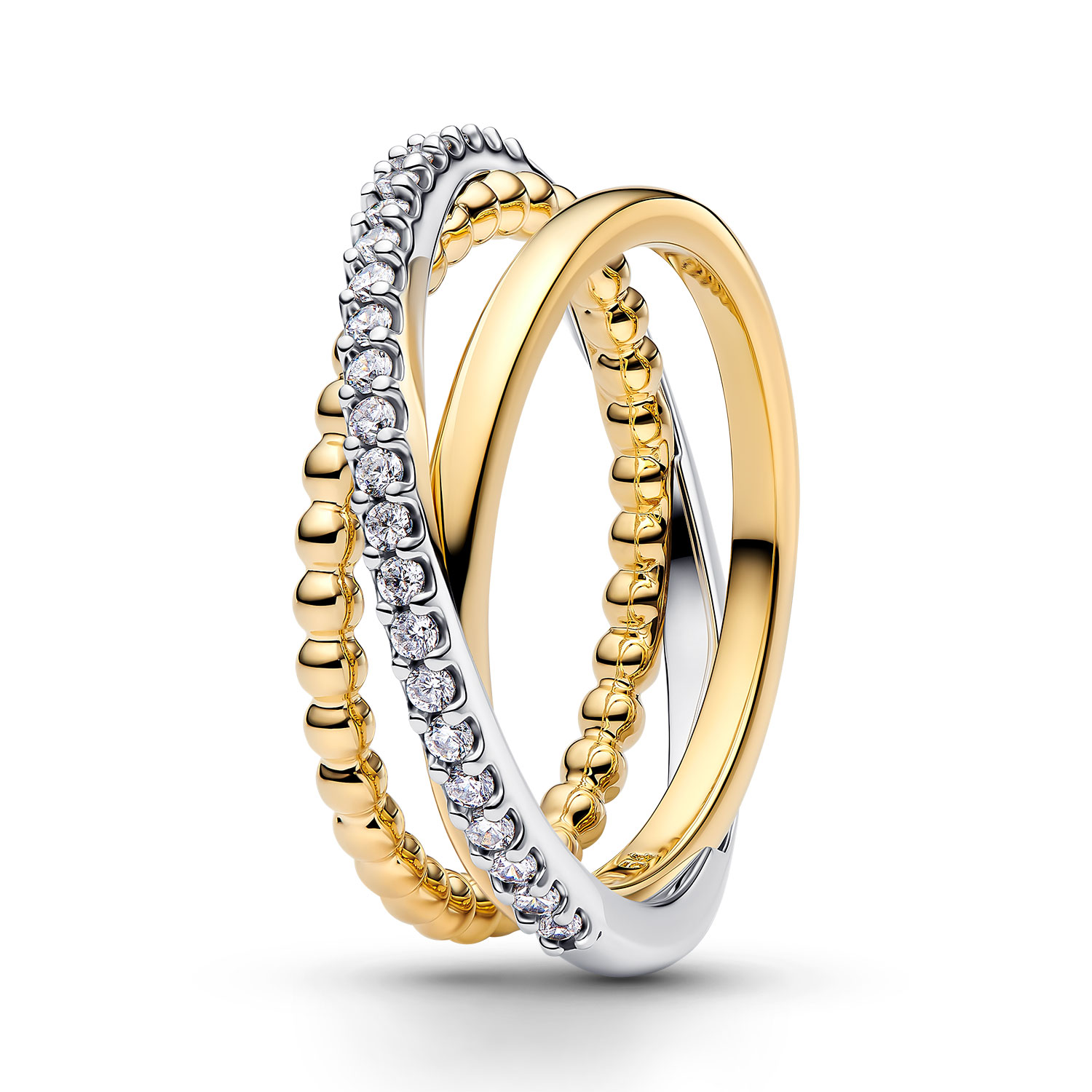 Pandora Anillo en plata de ley y con un recubrimiento en oro 164826C01 , para Mujer
